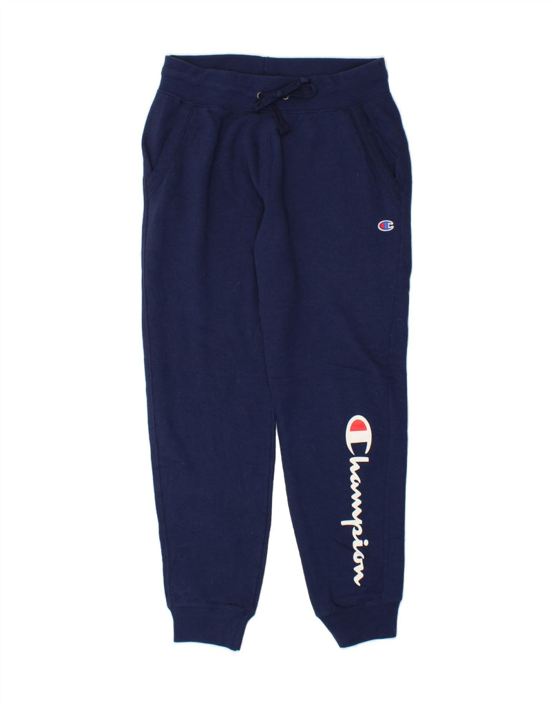 CHAMPION Womens Graphic Tracksuit Trousers Joggers UK 14 Medium  Navy Blue Vintage Champion and Second-Hand Champion from Messina Hembry 