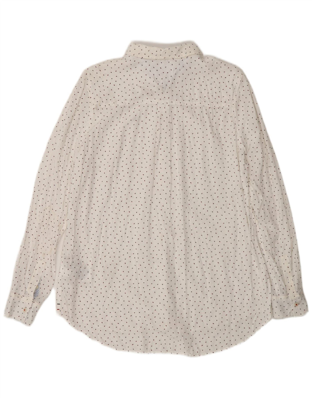 Tommy Hilfiger Womens Shirt UK 16 Large White Spotted Lyocell