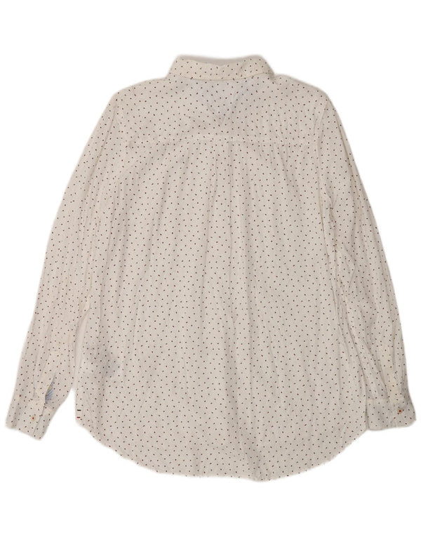 Tommy Hilfiger Womens Shirt UK 16 Large White Spotted Lyocell