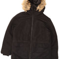 Jack & Jones Mens Hooded Parka Jacket UK 40 Large Black Polyester