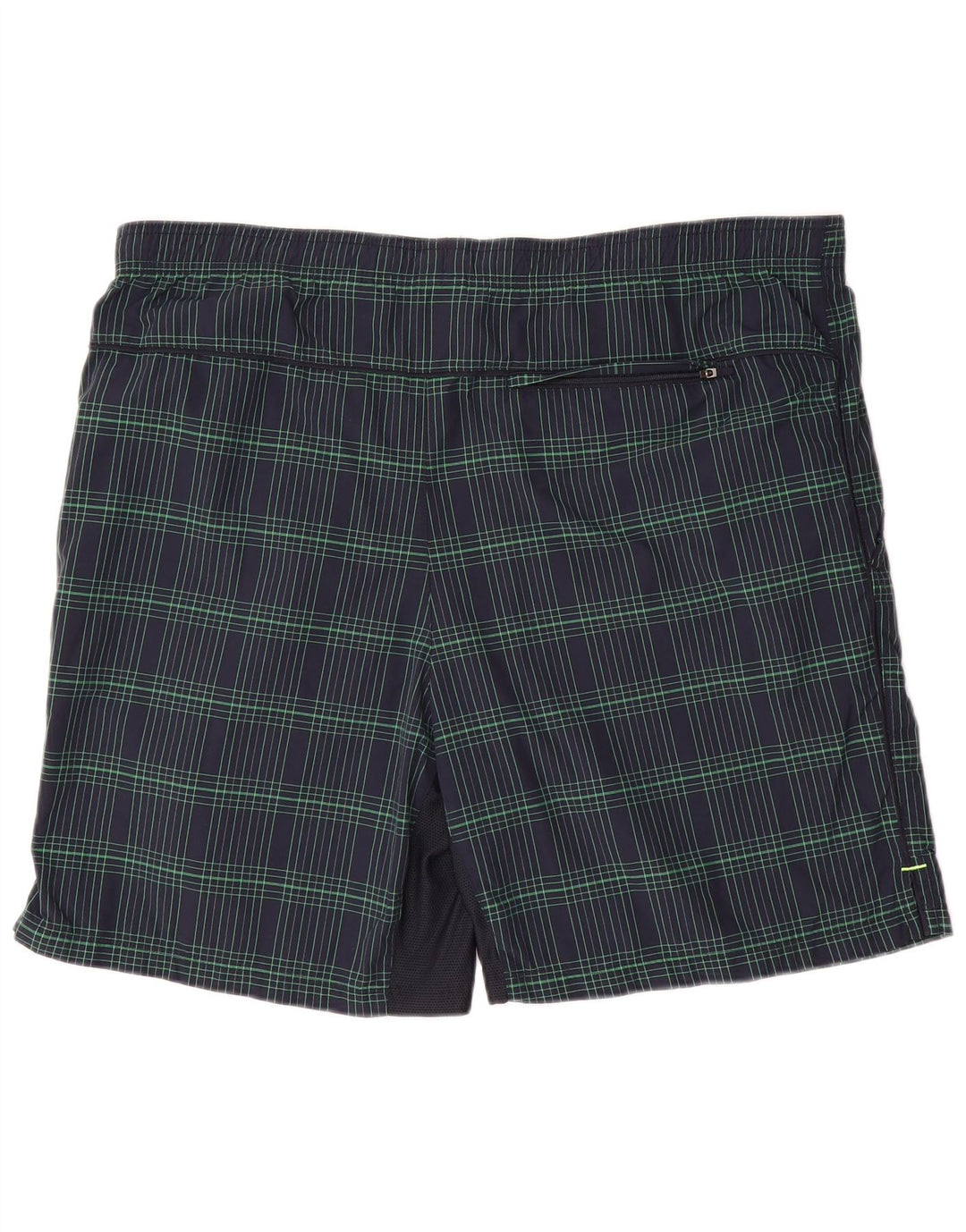 Nike Mens Swimming Shorts Large  Navy Blue Check Nylon
