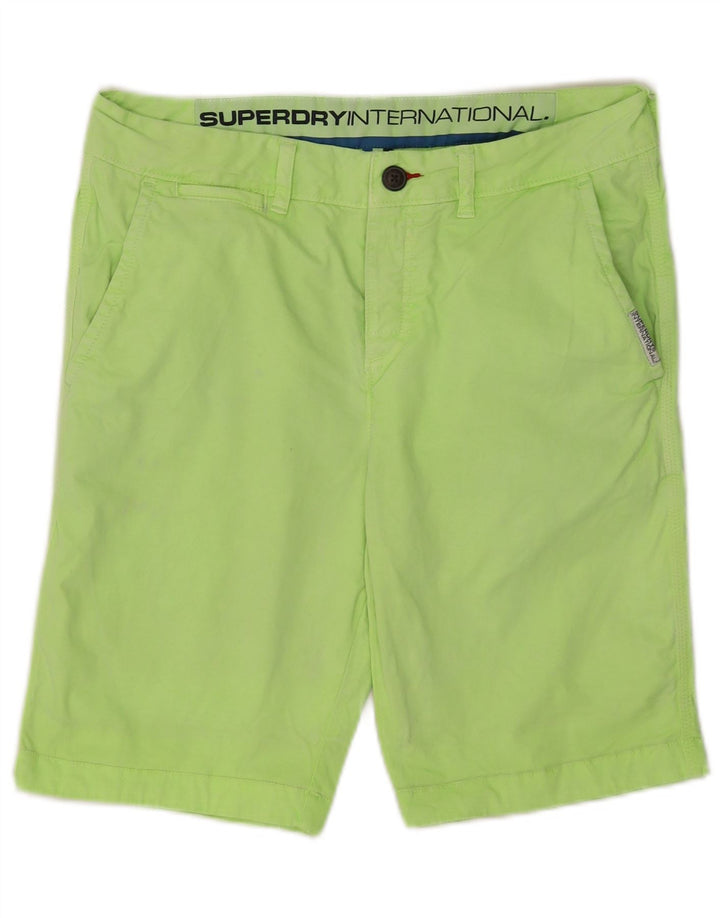 Superdry Mens Chino Shorts Small W29 Green Cotton