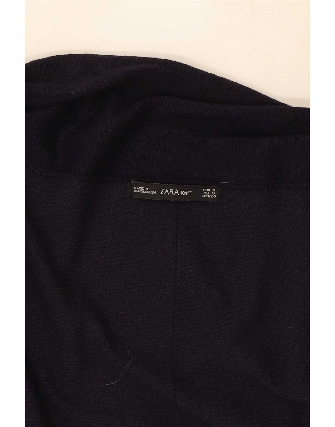 Zara Womens Open Cardigan Sweater UK 10 Small Navy Blue