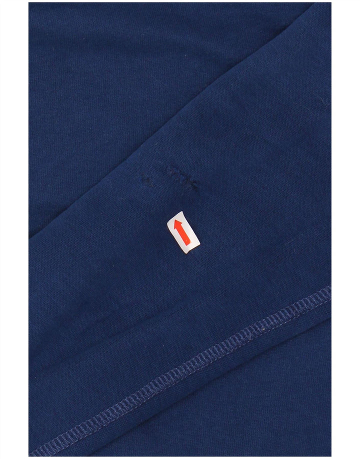 ABERCROMBIE & FITCH Womens Graphic Hoodie Jumper UK 14 Medium Navy Blue