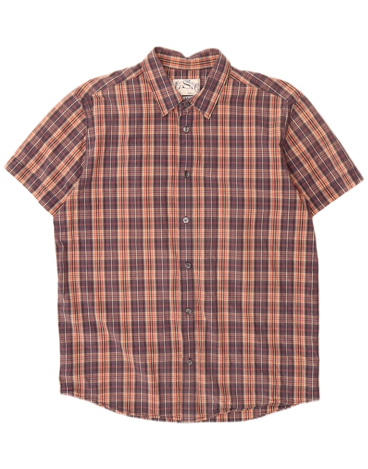 Levi's Mens Short Sleeve Classic Fit Shirt Large Multicoloured Check Cotton