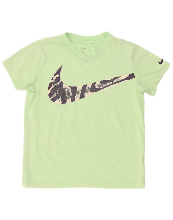 Nike Girls Dri Fit Graphic T-Shirt Top 12-13 Years Large Green