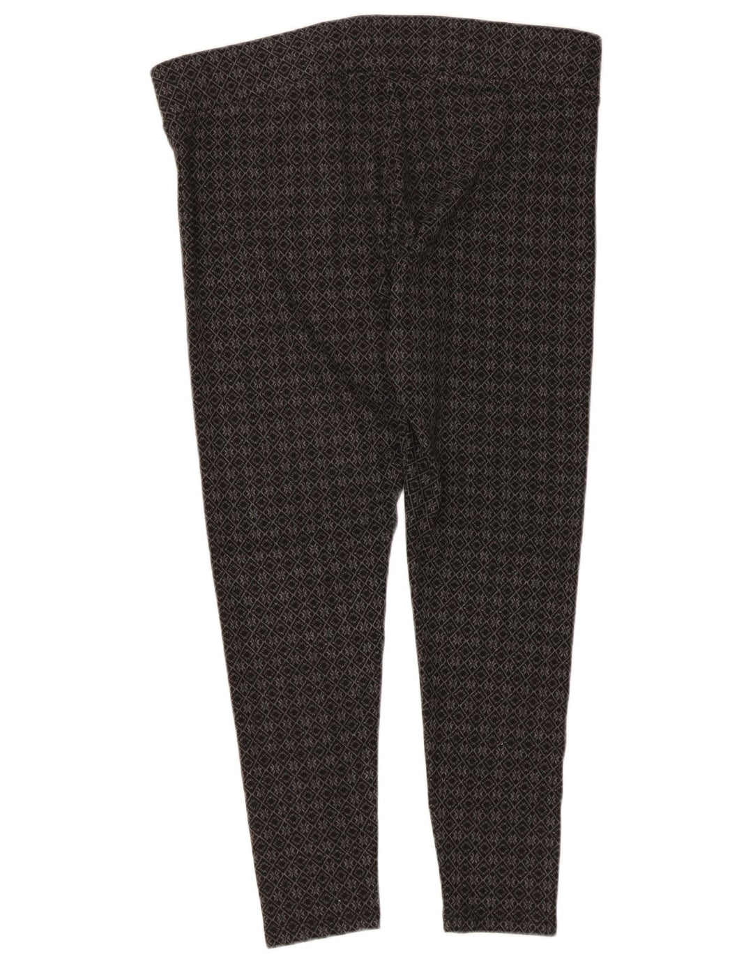 Marks & Spencer Womens Capri Leggings UK 16 Large Grey Geometric Polyester