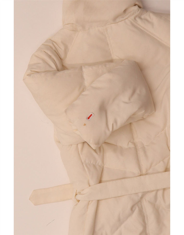 FILA Womens Padded Jacket UK 6 XS Off White Polyester Vintage Fila and Second-Hand Fila from Messina Hembry 