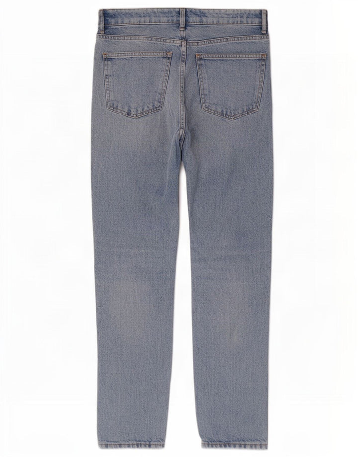Zara Womens Distressed Straight Jeans EU 40 Medium W30 L28 Blue