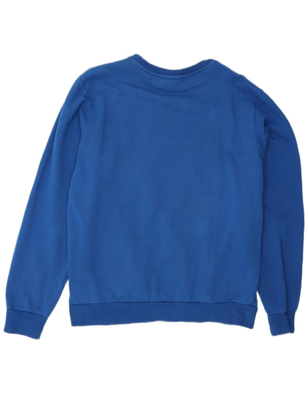 Diesel Mens Graphic Sweatshirt Jumper Large Blue Cotton