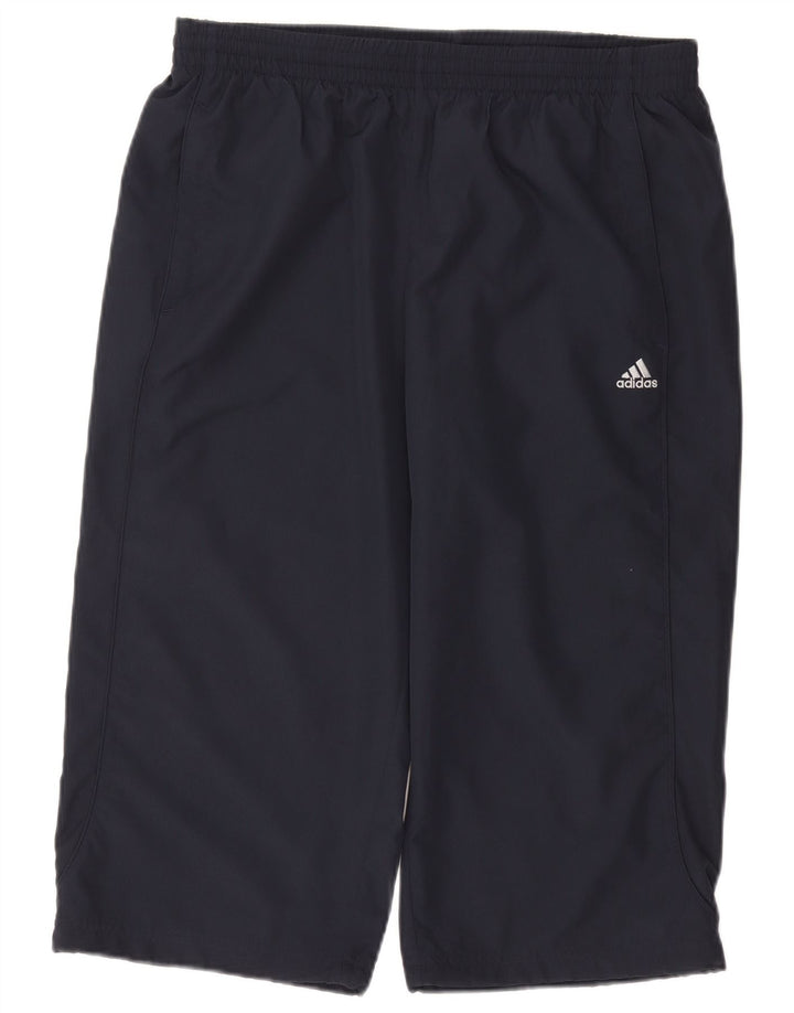 ADIDAS Mens Clima 365 Capri Tracksuit Trousers Large Navy Blue Polyester