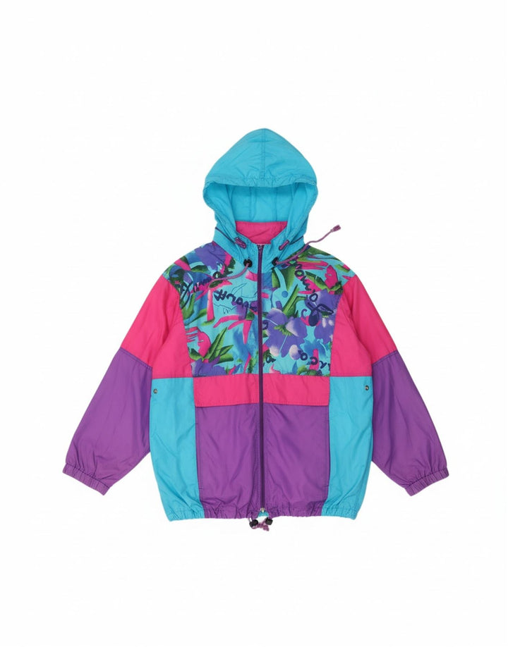 SHAMP Mens Graphic Rain Jacket UK 36/38 Small Multicoloured Colourblock Vintage Shamp and Second-Hand Shamp from Messina Hembry 