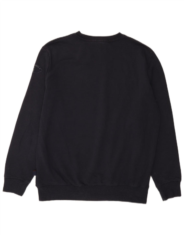 Avirex Mens Graphic Sweatshirt Jumper Medium Navy Blue Cotton
