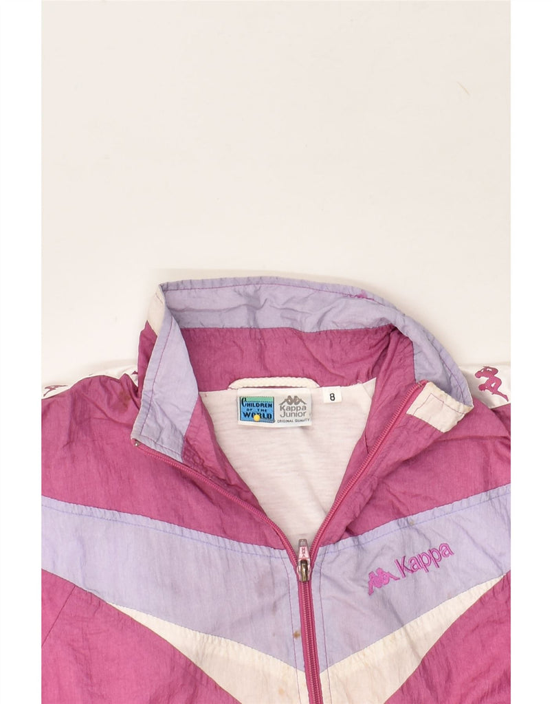 KAPPA Girls Tracksuit Top Jacket 7-8 Years Pink Colourblock | Vintage Kappa | Thrift | Second-Hand Kappa | Used Clothing | Messina Hembry 