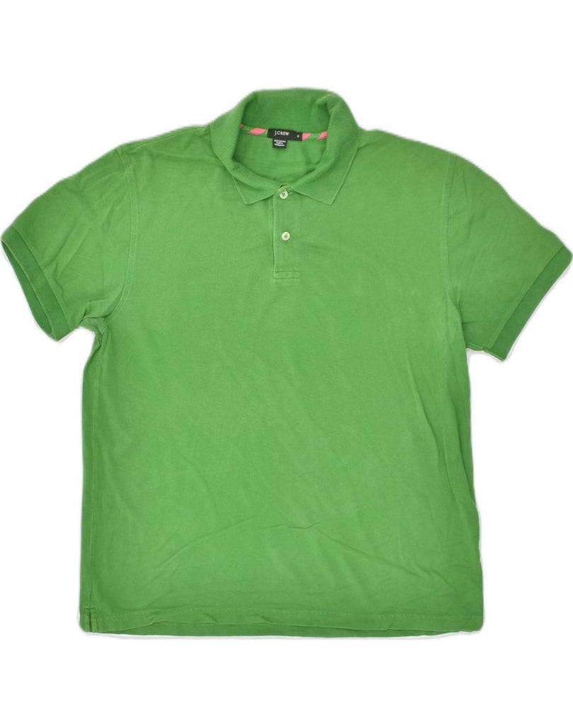 J. CREW Mens Polo Shirt Medium Green Cotton | Vintage J. Crew | Thrift | Second-Hand J. Crew | Used Clothing | Messina Hembry 