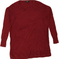 MOSSIMO Womens Top Long Sleeve UK 16 Large Red Nylon Vintage Mossimo and Second-Hand Mossimo from Messina Hembry 