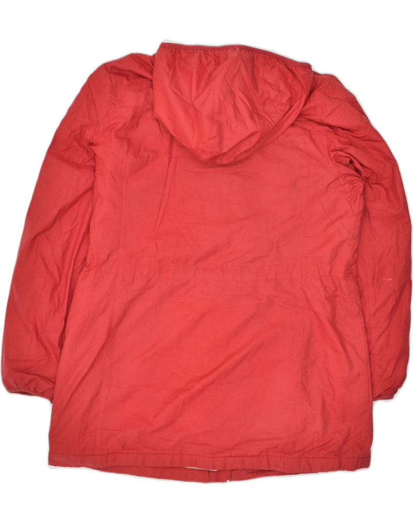 VINTAGE Womens Hooded Windbreaker Jacket UK 16 Large Red Polyester | Vintage Vintage | Thrift | Second-Hand Vintage | Used Clothing | Messina Hembry 