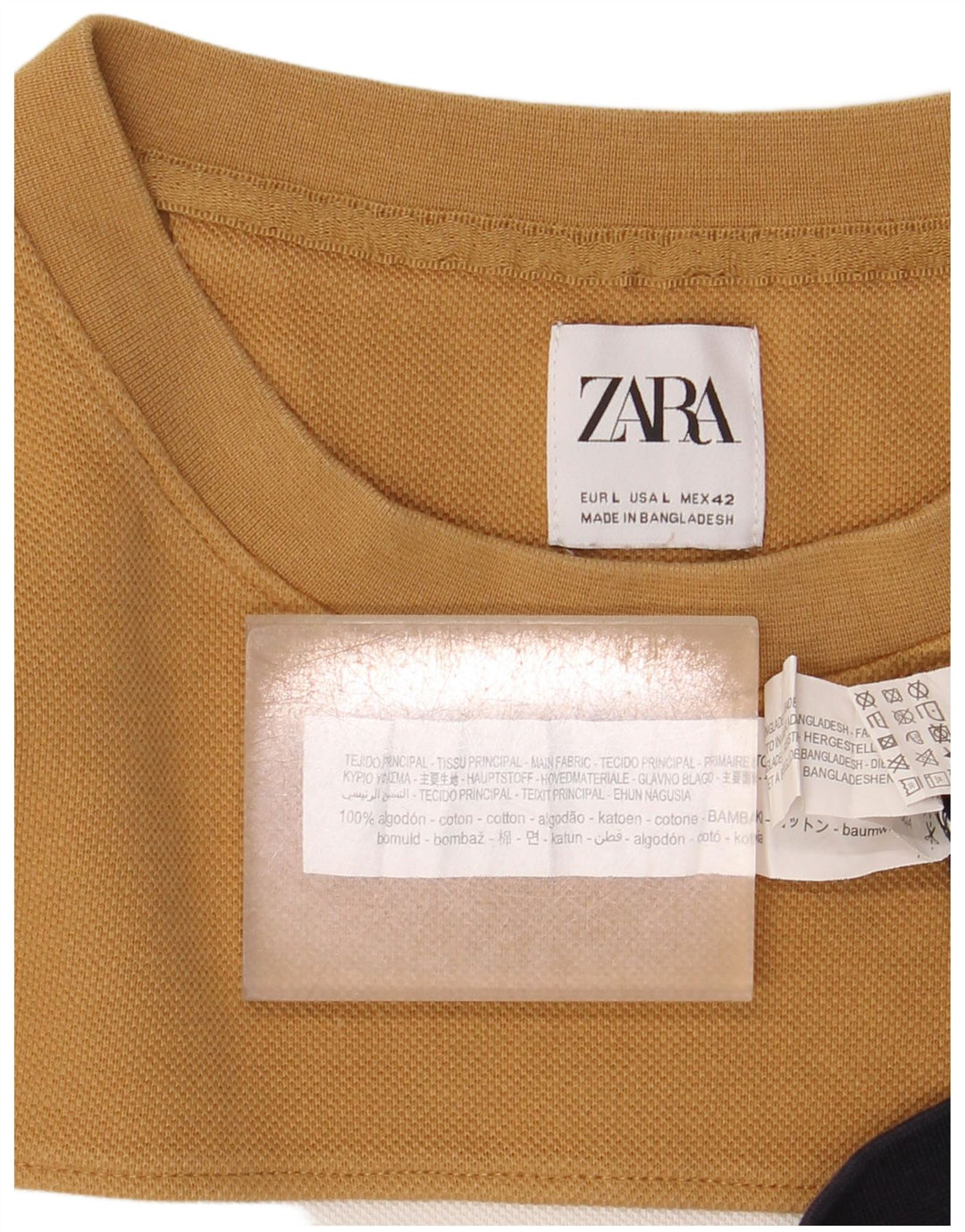 Zara Mens Sweatshirt Jumper Large Multicoloured Colourblock Cotton