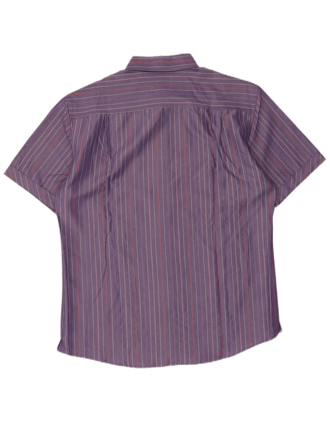 Marks & Spencer Mens Blue Harbour Shirt Medium Purple Pinstripe