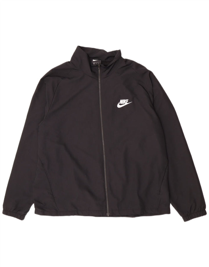 Nike Mens Tracksuit Top Jacket 2XL Black Polyester