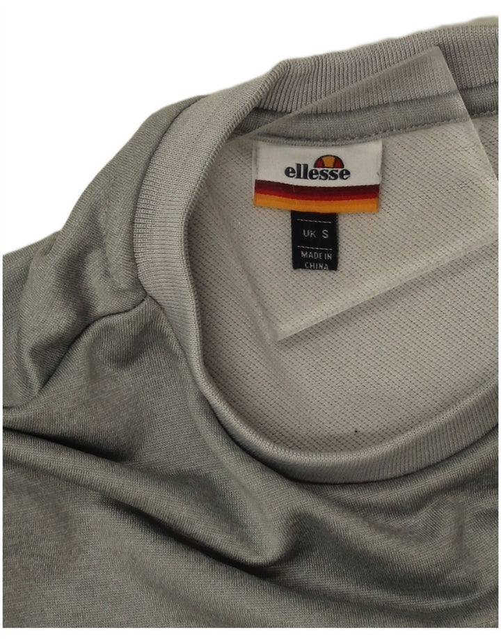 Ellesse Mens Graphic Sweatshirt Jumper Small Grey Colourblock Polyester