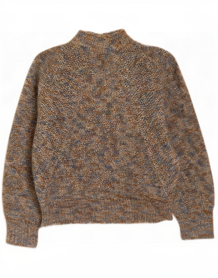 John Walker Womens Turtle Neck Jumper Sweater UK 16 Large Brown Flecked