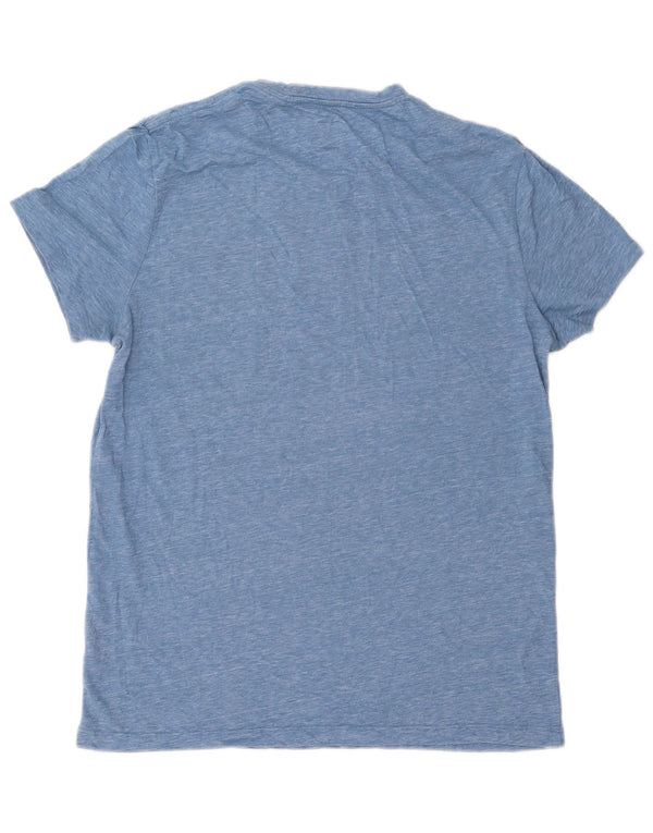 Jack Wills Mens T-Shirt Top Medium Blue Flecked Cotton