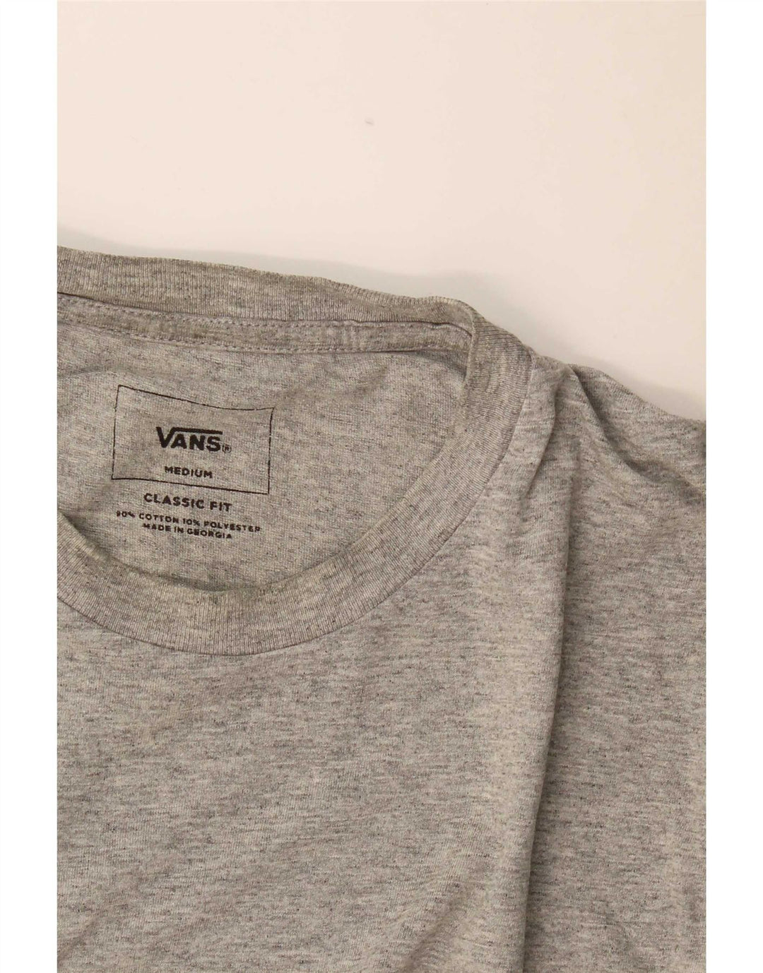 Vans Mens Classic Fit T-Shirt Top Medium Grey Cotton