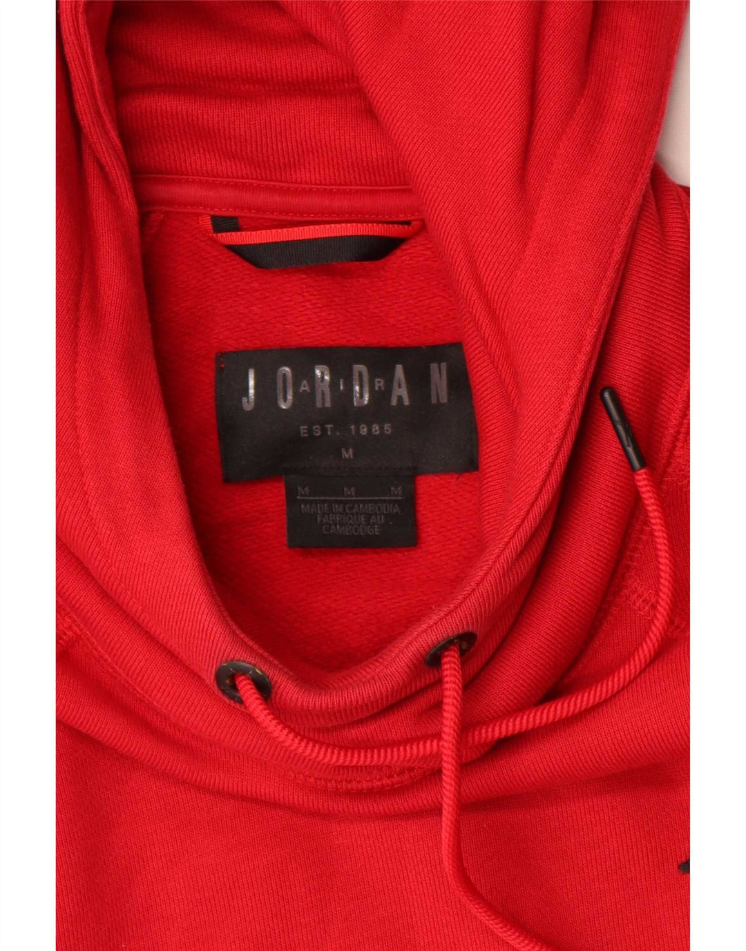 Jordan Mens Hoodie Jumper Medium Red Cotton