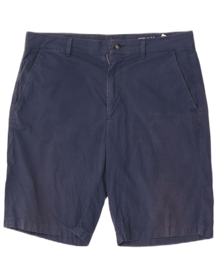 North Sails Mens Regular Fit Chino Shorts W33 Medium Navy Blue Cotton
