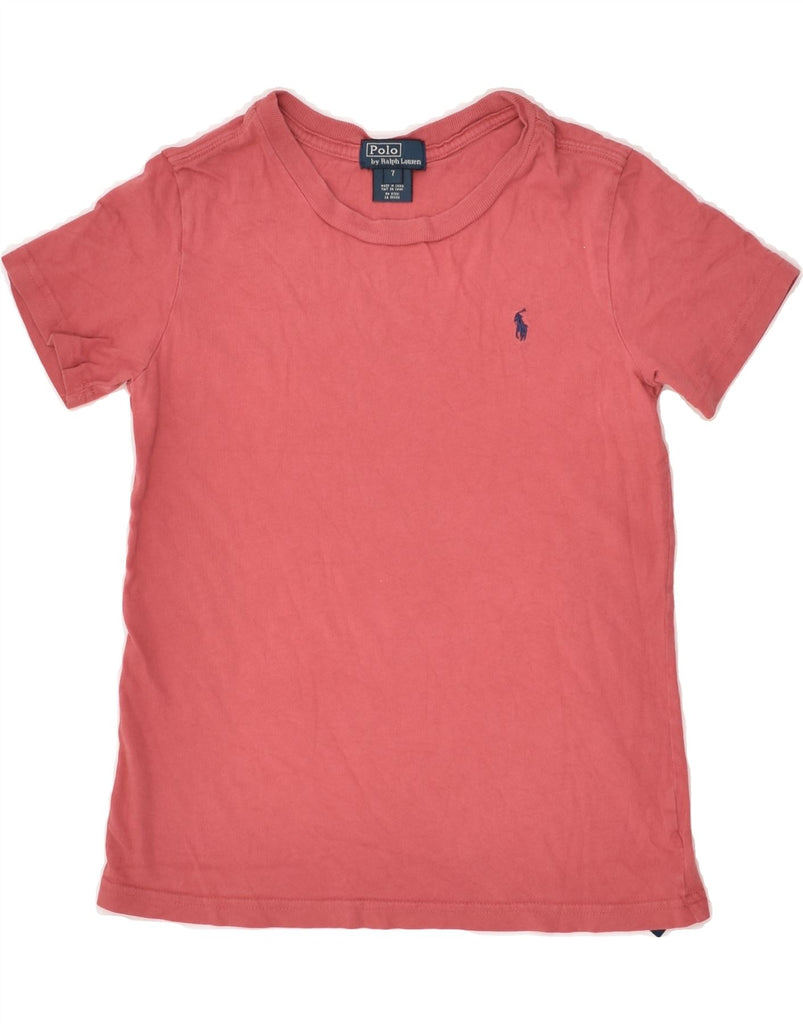 POLO RALPH LAUREN Boys T-Shirt Top 6-7 Years Pink Cotton | Vintage Polo Ralph Lauren | Thrift | Second-Hand Polo Ralph Lauren | Used Clothing | Messina Hembry 