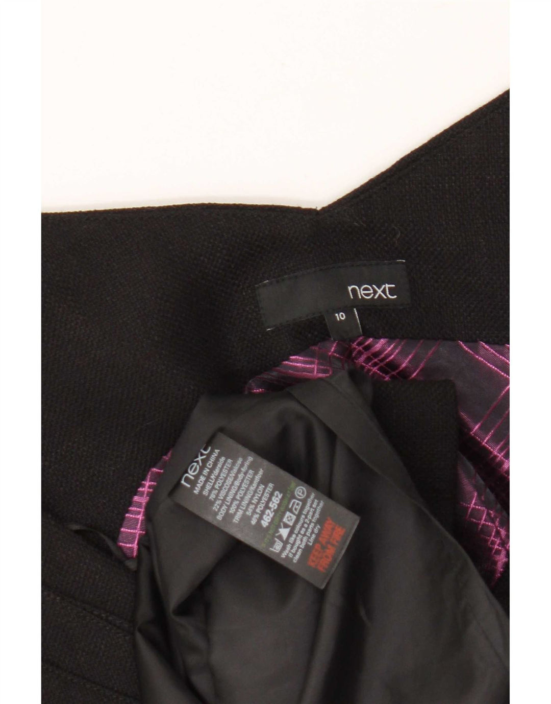 Next Womens Sleeveless Sheath Dress UK 10 Small Black Polyester
