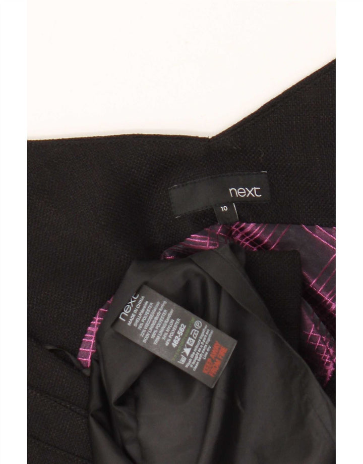 Next Womens Sleeveless Sheath Dress UK 10 Small Black Polyester