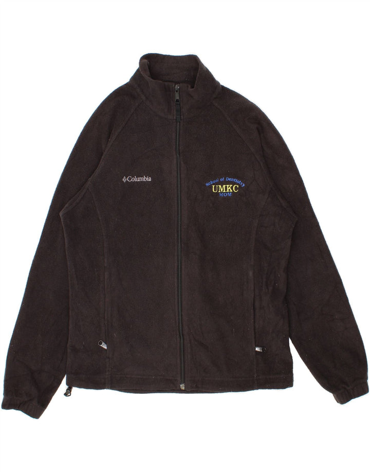 COLUMBIA Womens Fleece Jacket UK 14 Medium Black Polyester Vintage Columbia and Second-Hand Columbia from Messina Hembry 