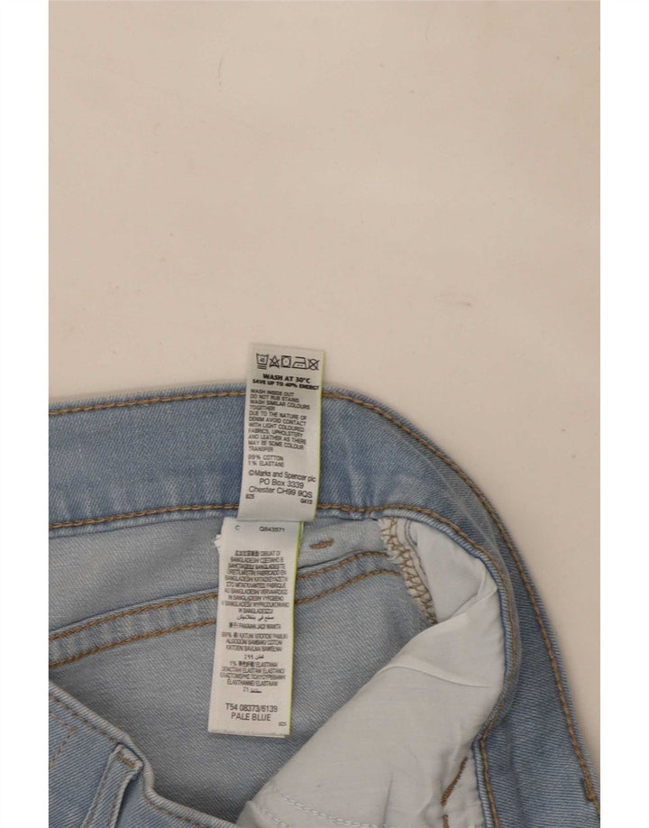 Marks & Spencer Womens Straight Jeans UK 14 Medium W32 L27 Blue Cotton