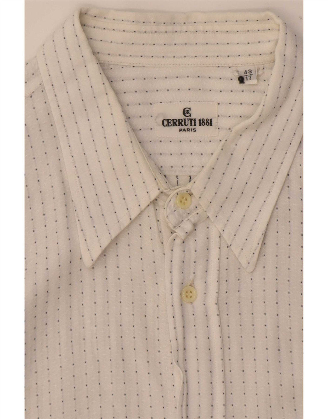 Cerruti 1881 Mens Shirt Size 43 17 XL White Spotted