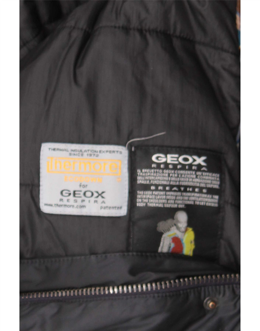 Geox Mens Respira Padded Jacket UK 40 Large Black