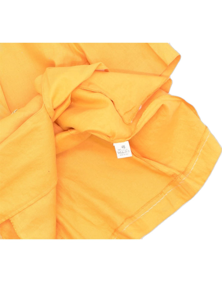 VINTAGE Womens 3 Button Short Sleeve Blazer Jacket IT 46 Large Yellow | Vintage | Thrift | Second-Hand | Used Clothing | Messina Hembry 