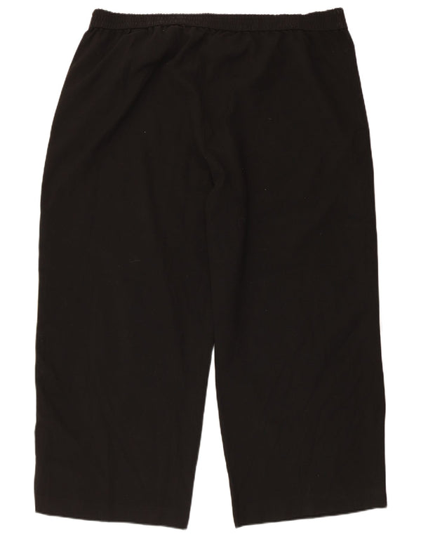 Marks & Spencer Womens Crop Tracksuit Trousers UK 24 4XL Black Polyester