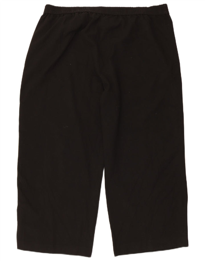 Marks & Spencer Womens Crop Tracksuit Trousers UK 24 4XL Black Polyester
