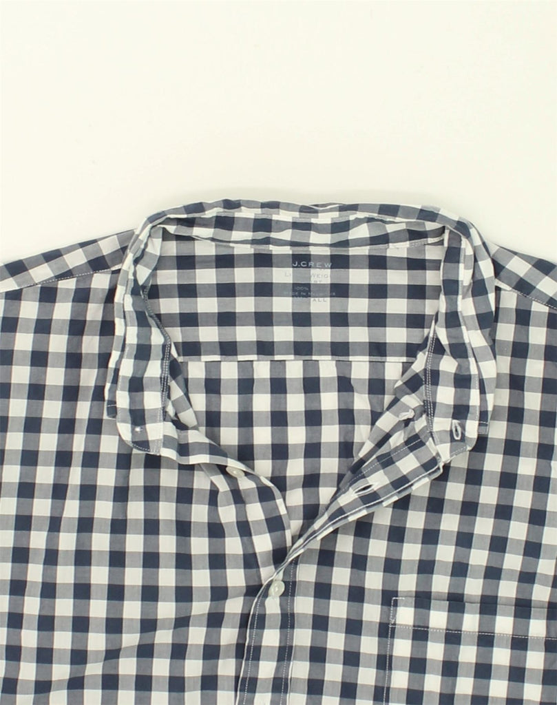 J. CREW Mens Shirt XL Blue Gingham Cotton | Vintage J. Crew | Thrift | Second-Hand J. Crew | Used Clothing | Messina Hembry 