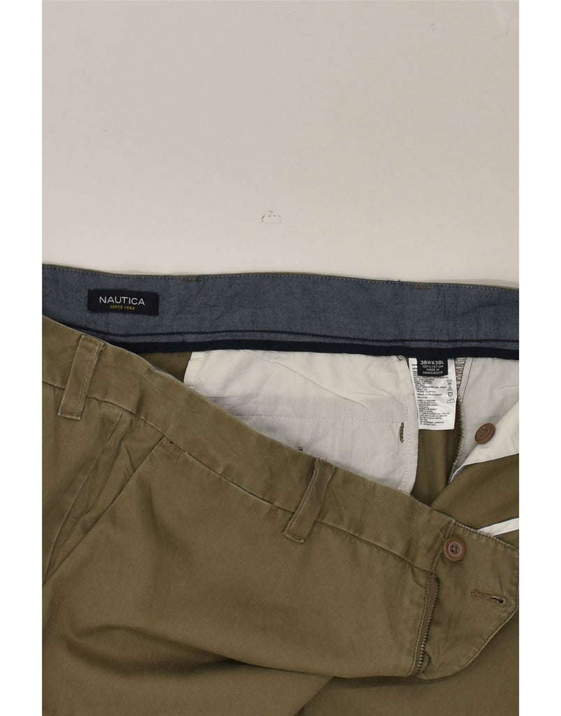 NAUTICA Mens Slim Chino Trousers W38 L30  Khaki Cotton | Vintage Nautica | Thrift | Second-Hand Nautica | Used Clothing | Messina Hembry 