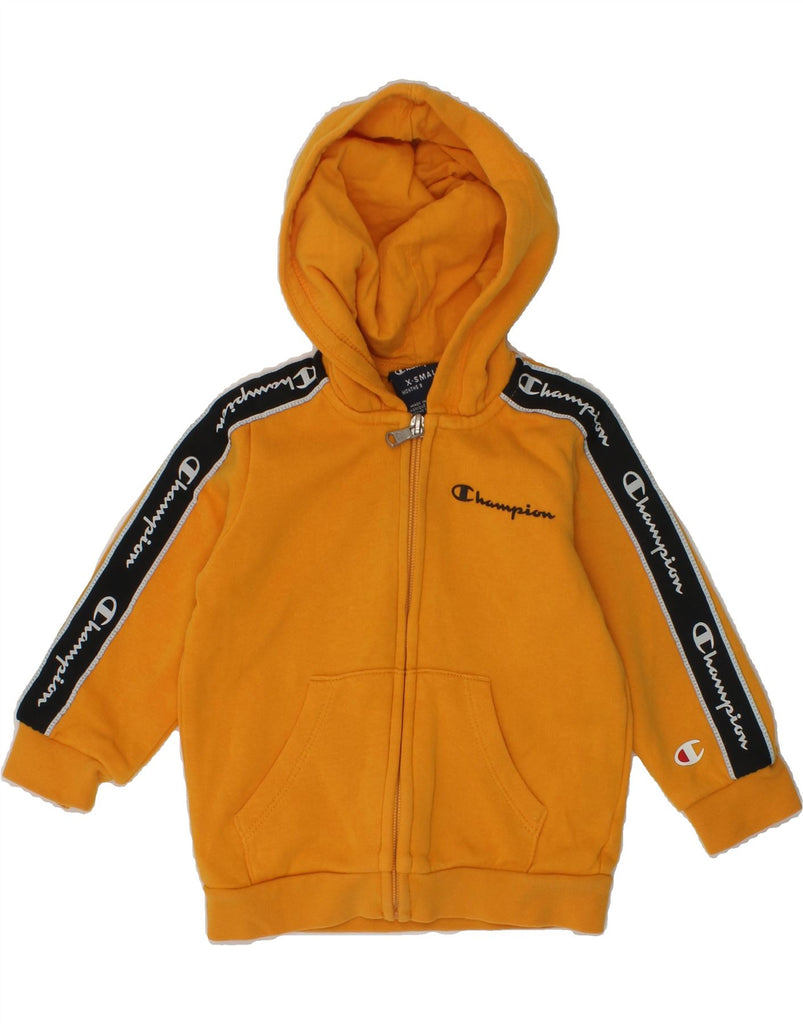 CHAMPION Baby Boys Zip Hoodie Sweater 6-9 Months XS Yellow Cotton | Vintage Champion | Thrift | Second-Hand Champion | Used Clothing | Messina Hembry 