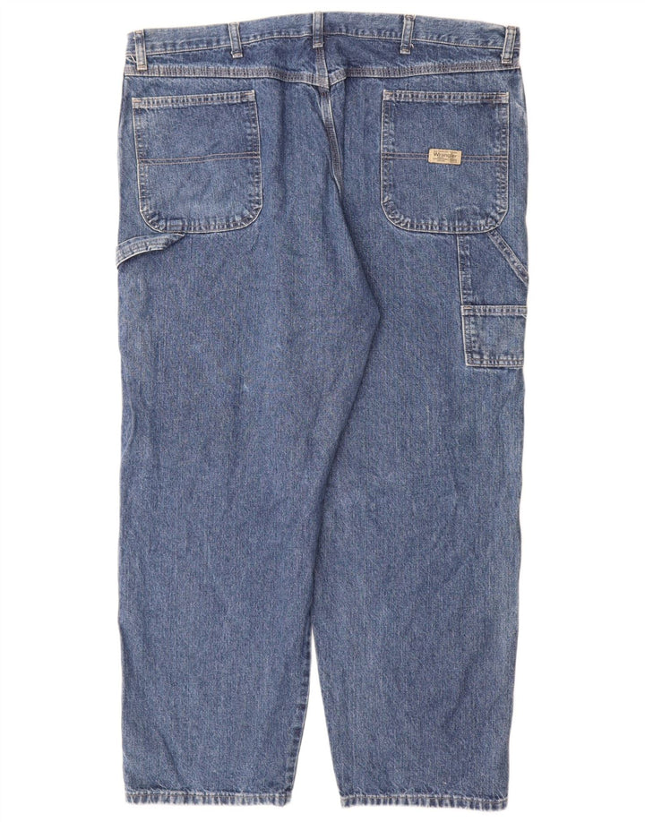 Wrangler Mens Cargo Straight Jeans W42 L30 Blue Cotton