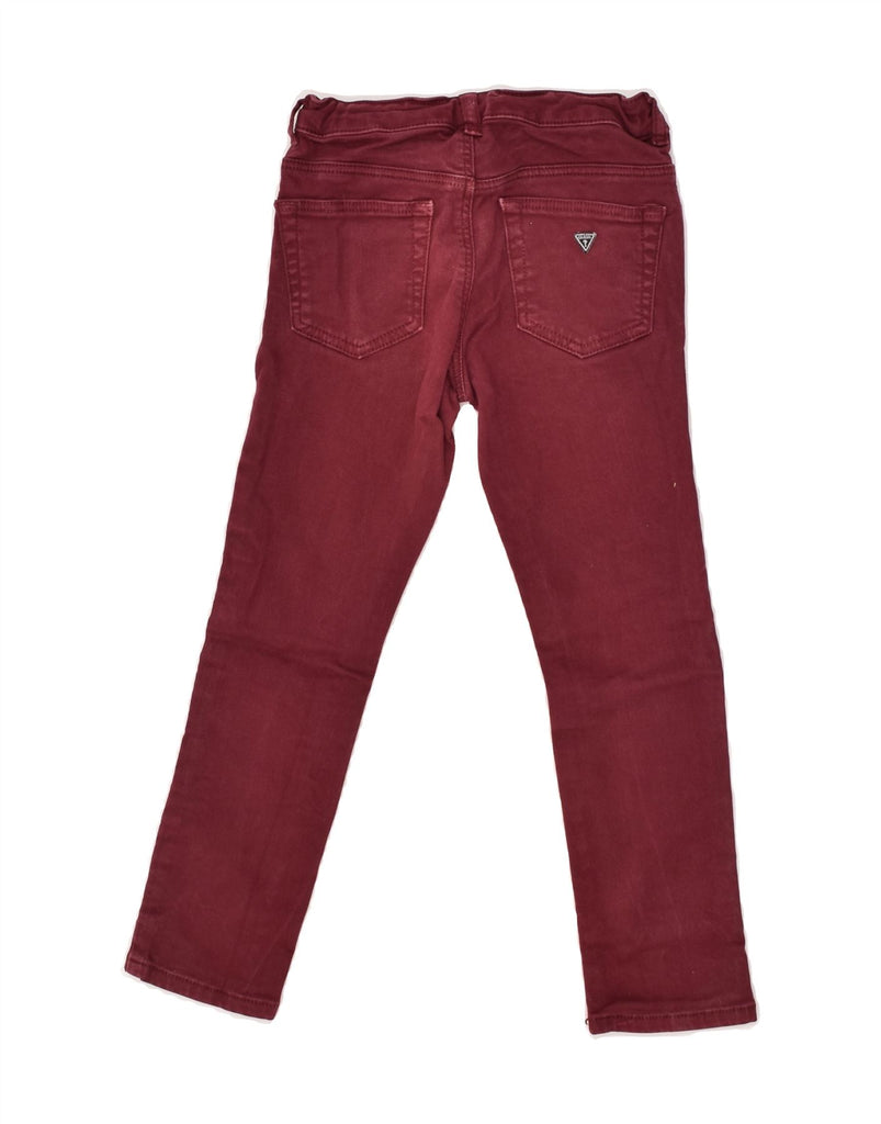 GUESS Girls Los Angeles Skinny Jeans 6-7 Years W22 L19  Burgundy Elastane | Vintage Guess | Thrift | Second-Hand Guess | Used Clothing | Messina Hembry 