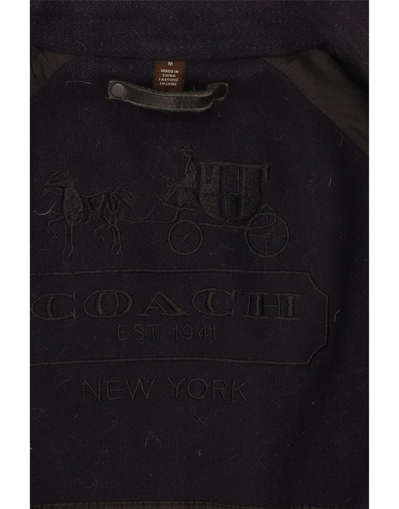 COACH Womens Overcoat UK 38 Medium Navy Blue Wool Vintage Coach and Second-Hand Coach from Messina Hembry 