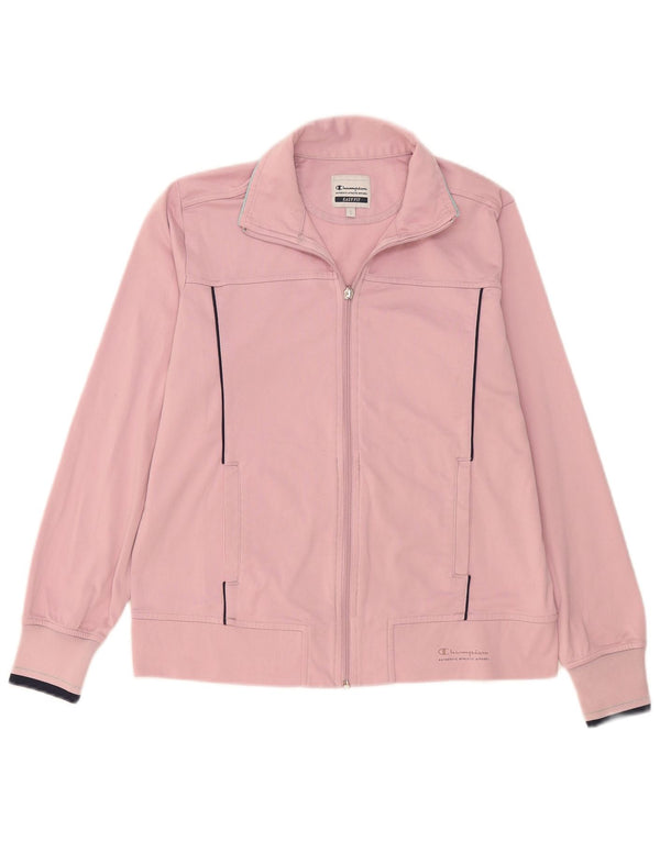 Champion Womens Easy Fit Oversized Tracksuit Top Jacket UK 10 Small Pink