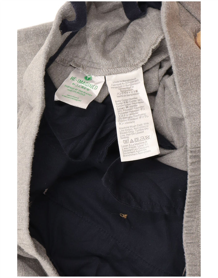 J. Crew Mens Slim Chino Trousers Small W29 L30 Grey Cotton