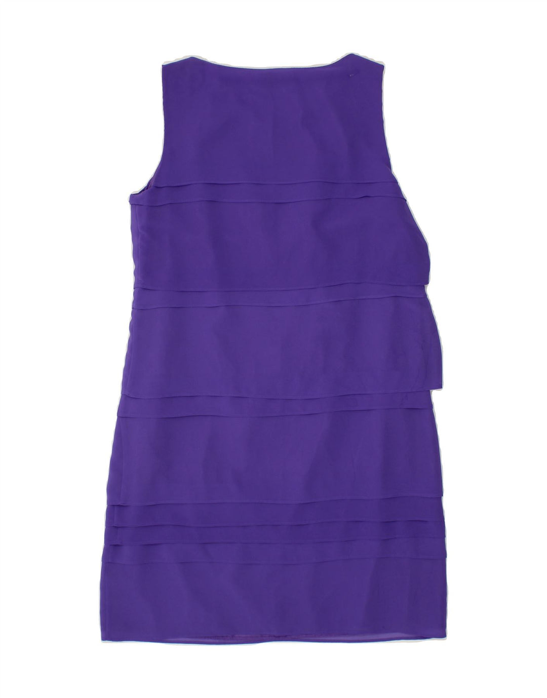 DEBENHAMS Womens Sleeveless Tiered Dress UK 14 Medium  Purple Polyester Vintage Debenhams and Second-Hand Debenhams from Messina Hembry 