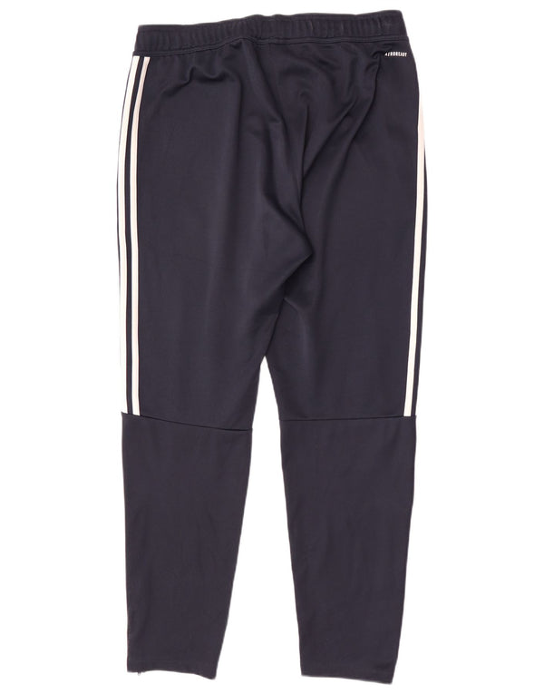 Adidas Mens Tracksuit Trousers Large Navy Blue Polyester
